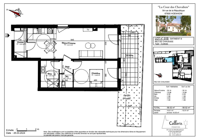 HOENHEIM CENTRE PETITE COPROPRIETE de 23 LOGEMENTS du T2 au T4